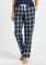 Boxercraft Women's Navy/Silver Plaid Cuffed Flannel Pajama Pant