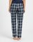 Boxercraft Women's Navy/Silver Plaid Cuffed Flannel Pajama Pant