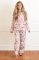 8 Oak Lane Women's Nutcracker Rose Classic Flannel Pajama Set