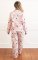 8 Oak Lane Women's Nutcracker Rose Classic Flannel Pajama Set