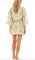 The Lazy Poet Women's Lola Olive Zebra Linen Kimono Robe