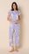 The Cat's Pajamas Women's Orla Lavender Luxe Pima Cotton Capri Pajama Set