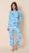 The Cat's Pajamas Women's Palm Grove Toile Pima Knit Cotton Simple Set in Blue