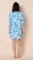 The Cat's Pajamas Women's Palm Grove Toile Pima Knit Cotton Long Sleeve Sleepshirt in Blue