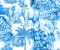 The Cat's Pajamas Women's Palm Grove Toile Pima Knit Cotton Classic Pajama Set in Blue