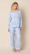 The Cat's Pajamas Women's Petals Over Paris Pima Knit Cotton Classic Pajama Set