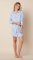 The Cat's Pajamas Women's Petals Over Paris Pima Knit Cotton Classic Nightshirt