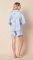 The Cat's Pajamas Women's Petals Over Paris Pima Knit Cotton Long Sleeve Short Set