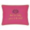 "Don't be crabby, you're at the beach!" Pink Embroidered Gift Pillow