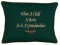 "When A Child Is Born So Is A Grandmother" Green Embroidered Gift Pillow