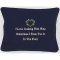 "I Love Cooking With Wine" Navy Blue Embroidered Gift Pillow