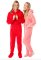 Big Feet Pajamas Adult Pink Plush Hooded One Piece Footy