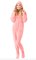Big Feet Pajamas Adult Pink Plush Hooded One Piece Footy
