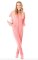 Big Feet Pajamas Adult Pink Plush Hooded One Piece Footy