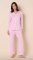 The Cat's Pajamas Women's Pink Moment Pima Knit Cotton Classic Pajama Set
