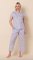 The Cat's Pajamas Women's Pink Palms Please Voile Cotton Capri Pajama Set