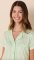 The Cat's Pajamas Women's Essential Stripe Pima Knit Cotton Capri Pajama Set in Pistachio