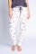 PJ Salvage Coffee + Canines Banded Jammie Pant in Ivory