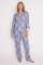 PJ Salvage "Country Rose" Classic Flannel Pajama Set in Denim