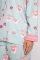 PJ Salvage "Mugs & Kisses" Classic Flannel Pajama Set in Aqua