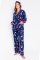 PJ Salvage Up to Snow Good Classic Flannel Pajama Set in Navy
