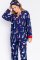 PJ Salvage "Up to Snow Good" Classic Flannel Pajama Set in Navy