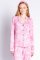 PJ Salvage Playful Prints Palm Cotton Jersey Classic Pajama Set in Rose