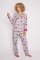 PJ Salvage "Rise and Wine" Classic Flannel Pajama Set in Grey