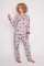 PJ Salvage "Rise and Wine" Classic Flannel Pajama Set in Grey