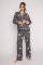 PJ Salvage "Star Gazer" Classic Flannel Pajama Set in Pewter