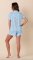 The Cat's Pajamas Women's Positano Pima Knit Cotton Short Set