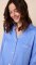 The Cat's Pajamas Women's Provence Blue Pima Knit Cotton Classic Pajama Set