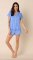 The Cat's Pajamas Women's Provence Pima Knit Cotton Short Sleeve Short Set