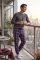 Boxercraft Adult Purple/White Plaid Flannel Jogger