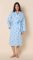 The Cat's Pajamas Women's Queen Bee Luxe Pima Cotton Shawl Collar Robe in Blue