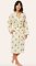 The Cat's Pajamas Women's Queen Bee Flannel Shawl Collar Robe in Honey