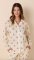 The Cat's Pajamas Women's Queen Bee Luxe Pima Cotton Classic Pajama Set in Honey