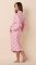 The Cat's Pajamas Women's Queen Bee Luxe Pima Cotton Shawl Collar Robe in Pink