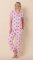The Cat's Pajamas Women's Queen Bee Pima Knit Cotton Capri Pajama Set in Pink