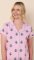 The Cat's Pajamas Women's Queen Bee Pima Knit Cotton Capri Pajama Set in Pink
