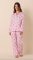 The Cat's Pajamas Women's Queen Bee Luxe Pima Cotton Classic Pajama Set in Pink