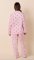 The Cat's Pajamas Women's Queen Bee Luxe Pima Cotton Classic Pajama Set in Pink