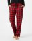 Boxercraft Women's Red/Black Buffalo Plaid Cuffed Flannel Pajama Pant