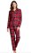 Big Feet Pajamas Women's Flannel Red Plaid Classic Pajama Set