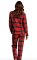 Big Feet Pajamas Women's Flannel Red Plaid Classic Pajama Set