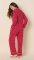 The Cat's Pajamas Women's Red Confetti Dot Pima Knit Cotton Classic Pajama Set