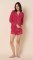 The Cat's Pajamas Women's Red Confetti Dot Pima Knit Cotton Long Sleeve Short Set