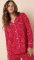 The Cat's Pajamas Women's Red Confetti Dot Pima Knit Cotton Classic Pajama Set