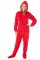 Big Feet Pajamas Adult Red Plush Hooded One Piece Footy