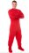 Big Feet Pajamas Adult Red Fleece One Piece Footy
